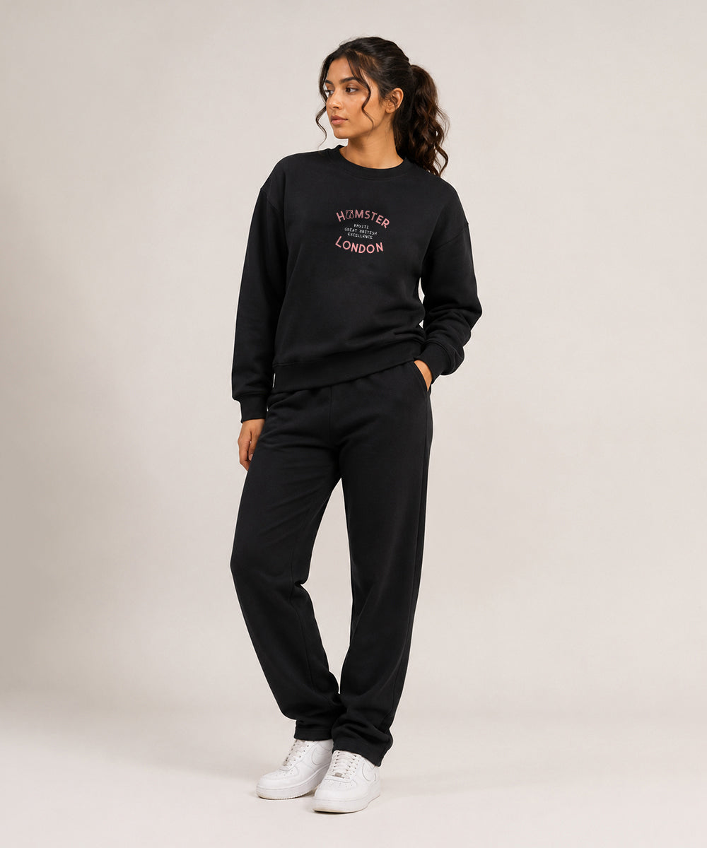 Hamster London Great British Excellence Sweatshirt Co-ord Set Black
