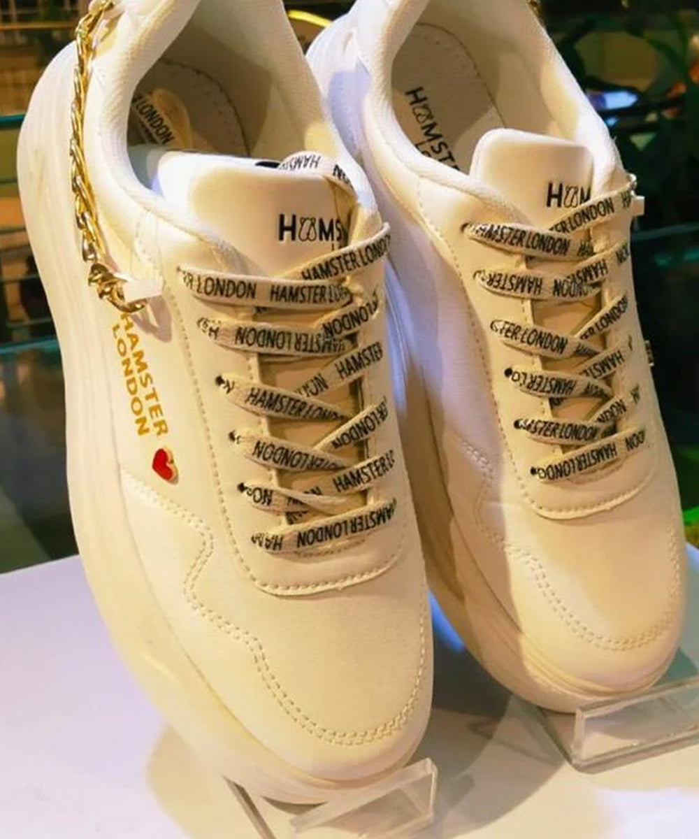 Hamster London Marcella Classic White Party Sneakers