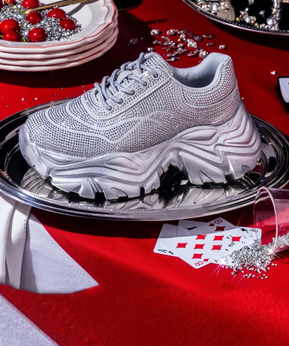 Hamster London Crystal Silver Sneakers