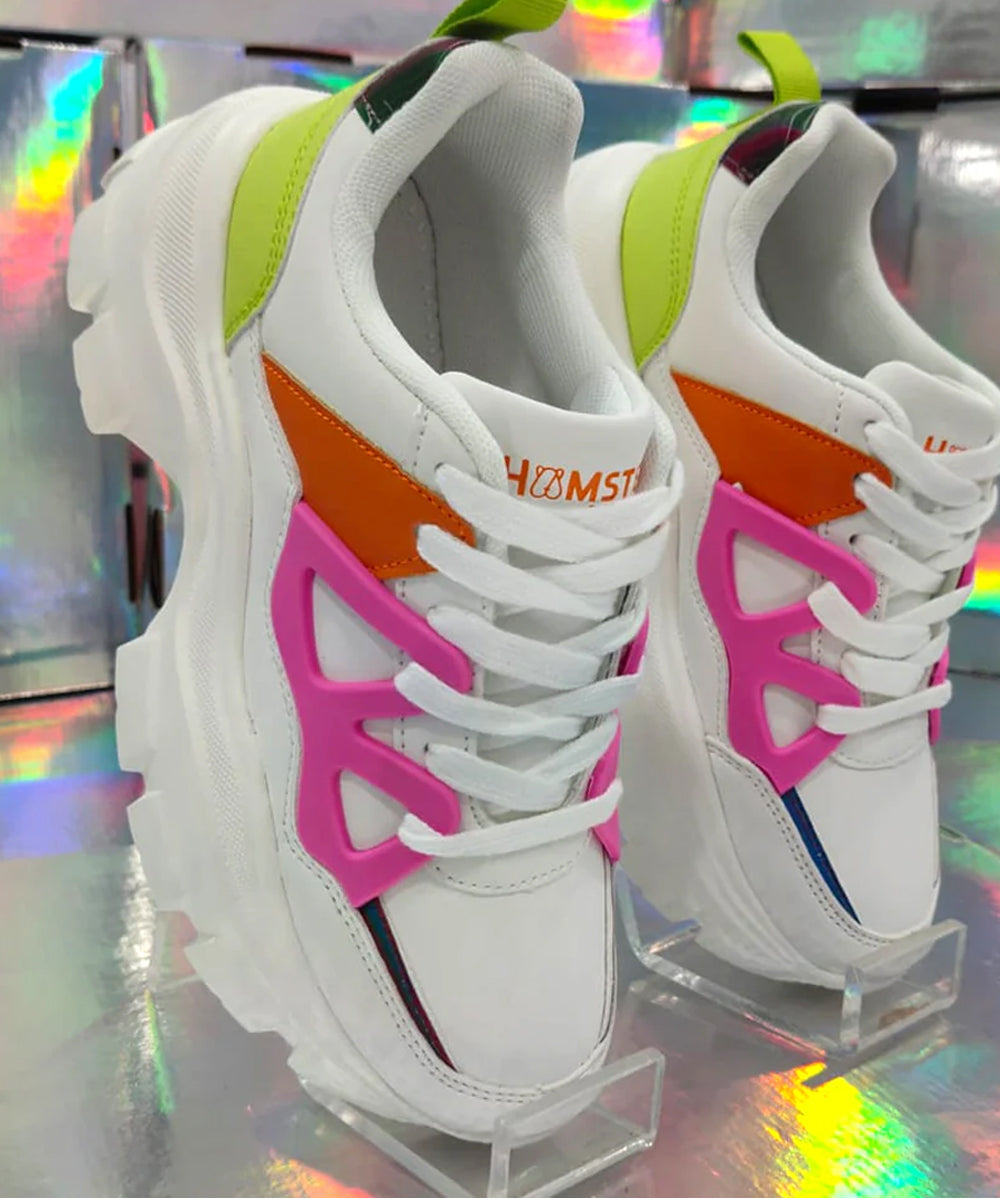 Hamster London Marcella Retro White Party Sneakers