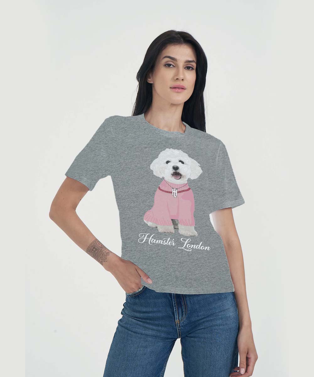 Hamster London Pup H Poodle T-shirt Grey