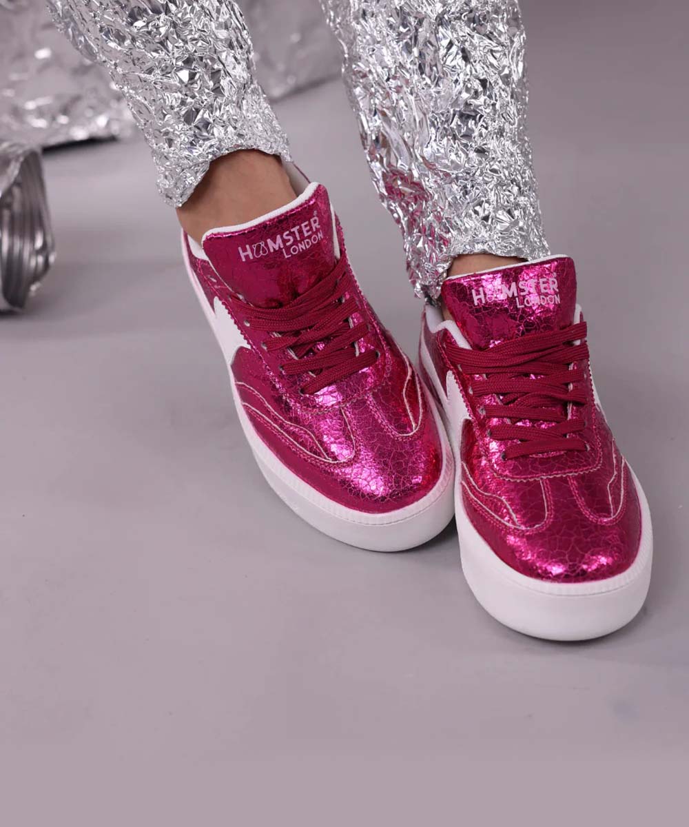 Hamster London Holiday Party Pink Sneakers