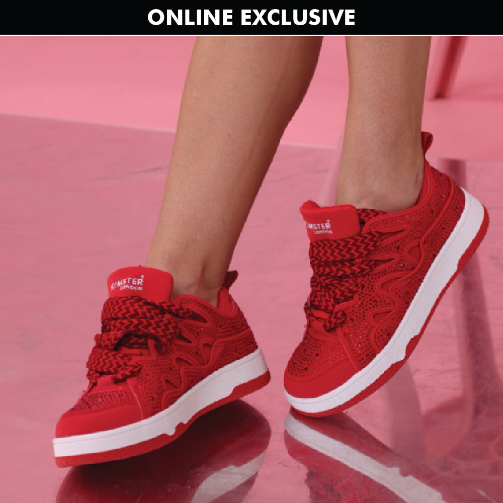 Hamster London Neptune Party Red Sneakers