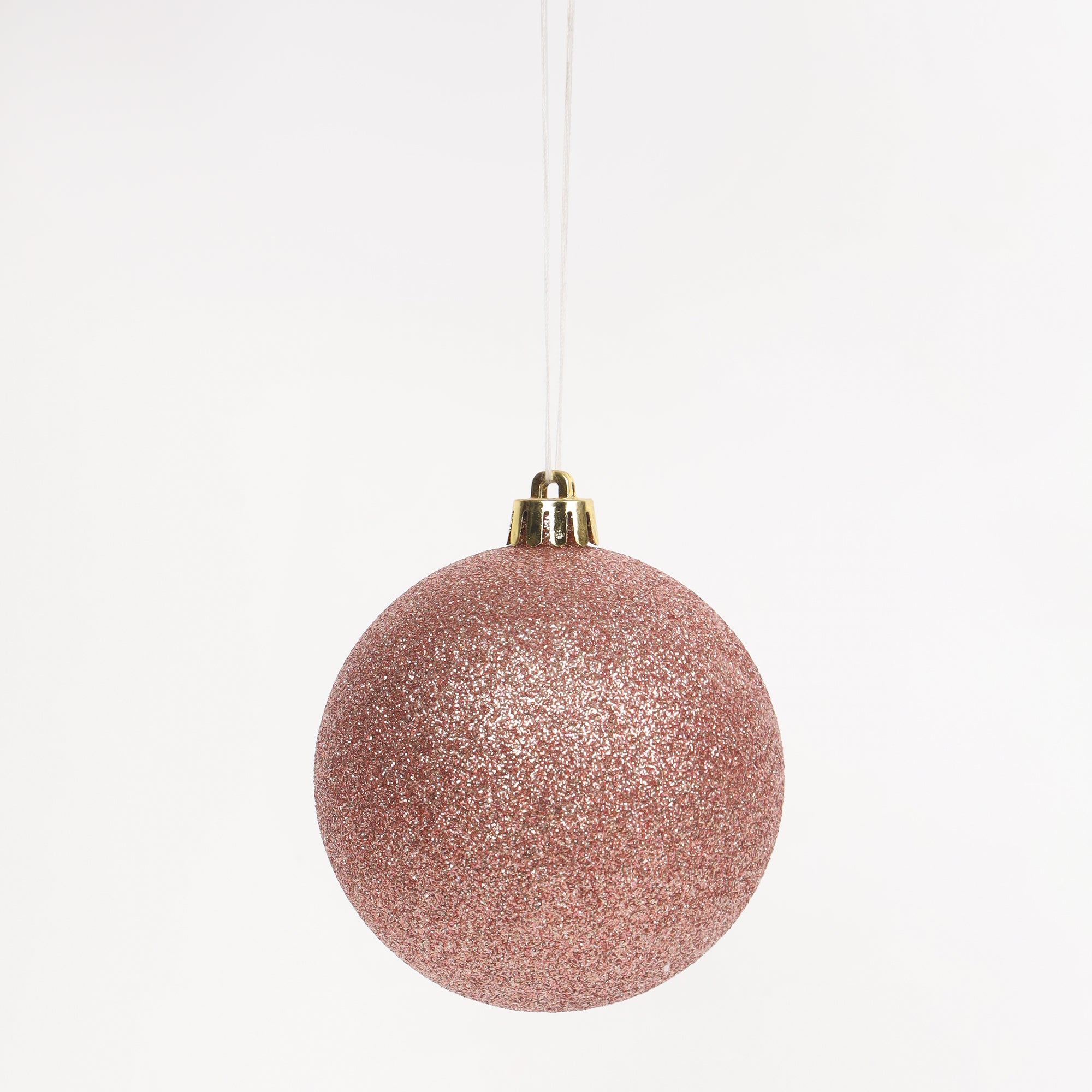 HL Holy 8cm Glitter Gold Christmas Ball Set of 6 Pieces