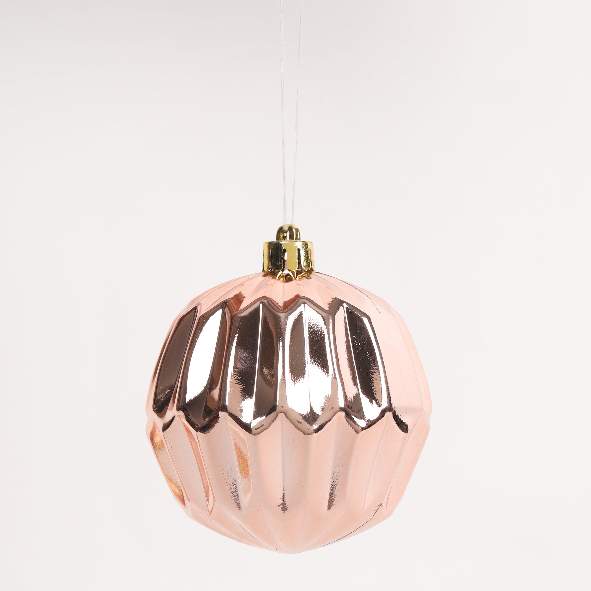 HL Holy 8cm Glitter Gold Christmas Ball Set of 6 Pieces