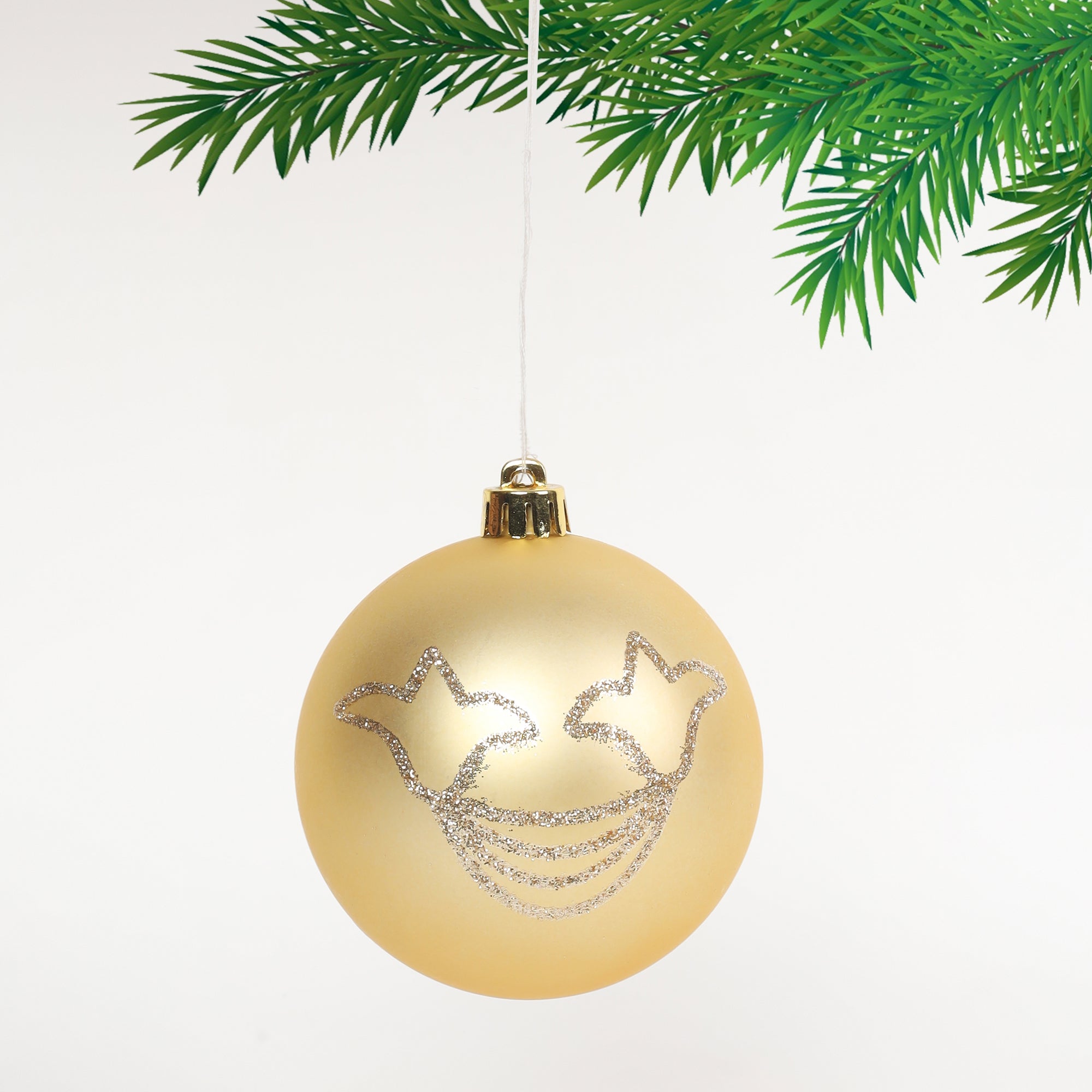 HL Holy 8cm Gold Christmas Ball Set of 6 Pieces