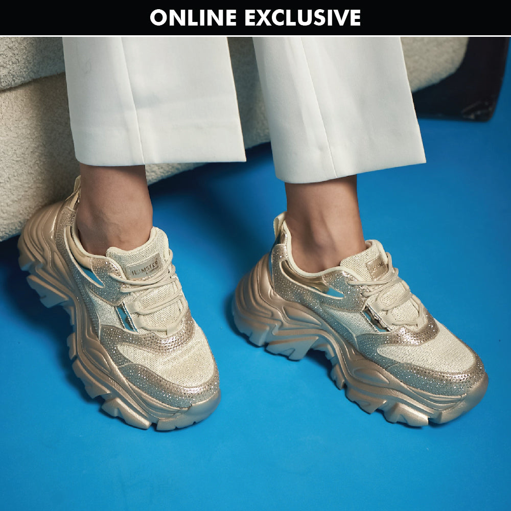 Hamster London Booster Gold Sneakers