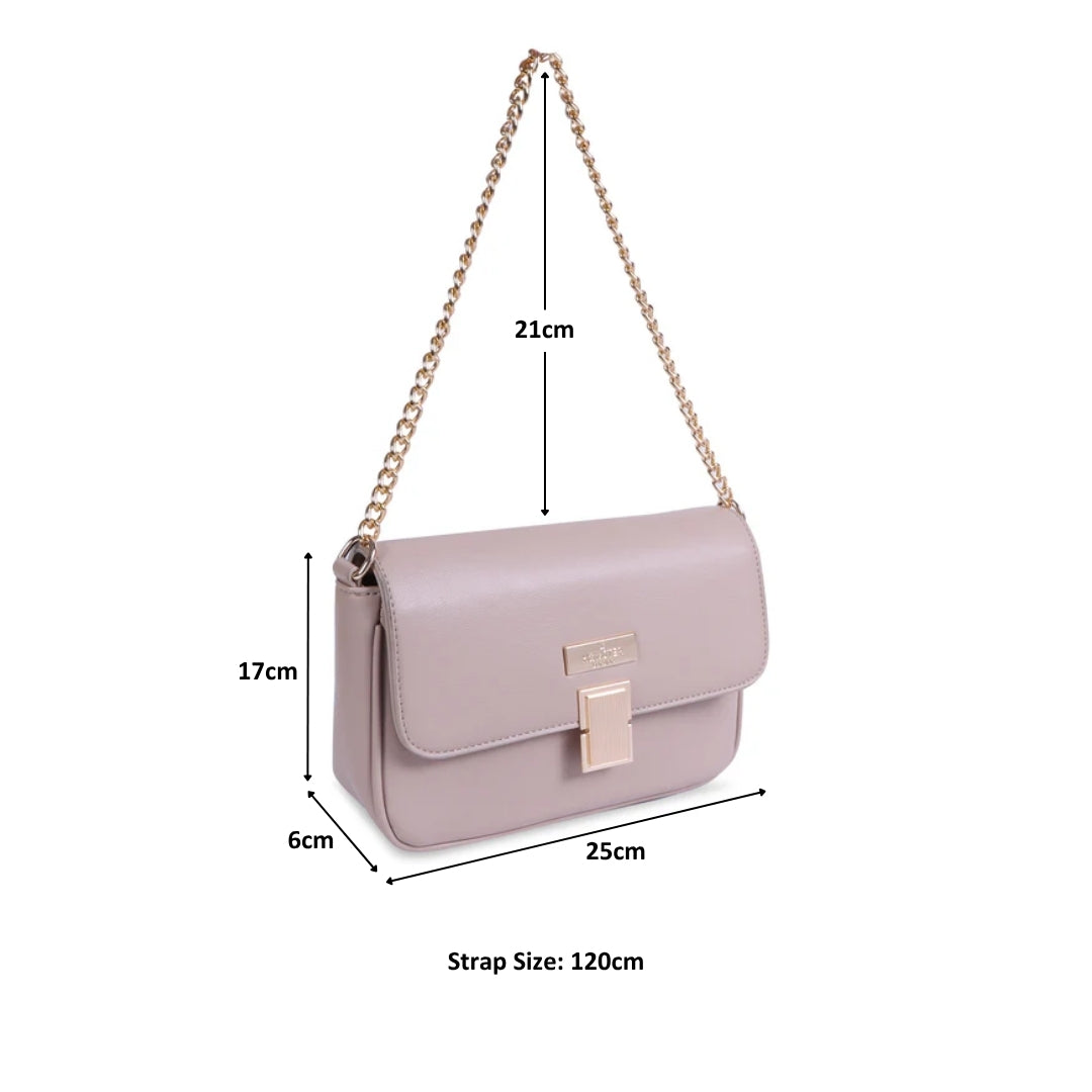 Hamster London Beverley Glow-up Crossbody Bag Beige