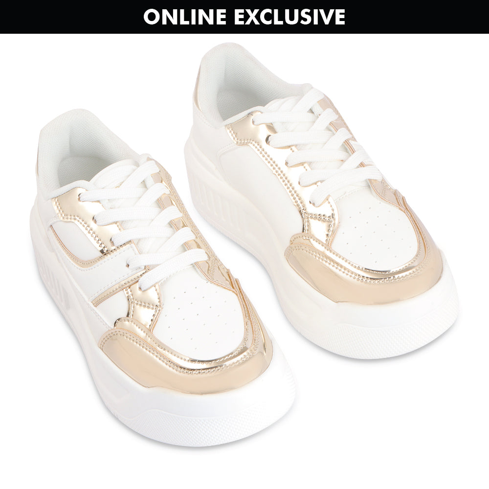 Hamster London Haven Party Gold Sneakers