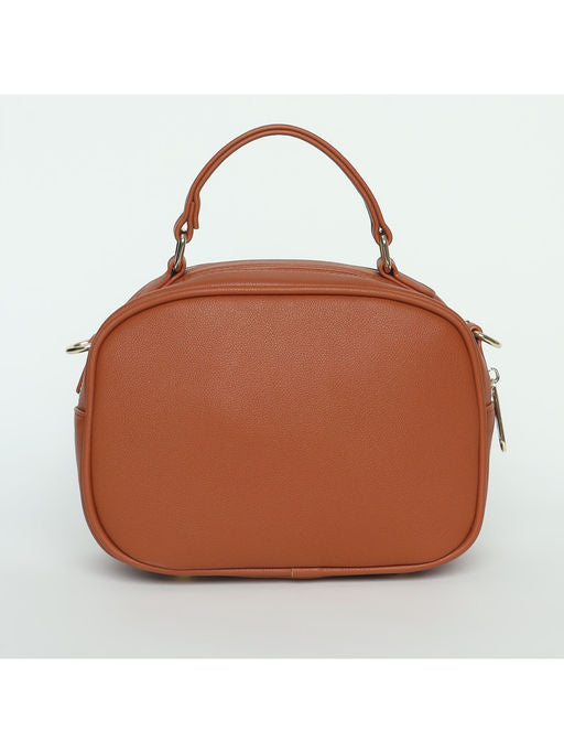 Hamster London Millionaire Victoria Handbag With Sling Camel