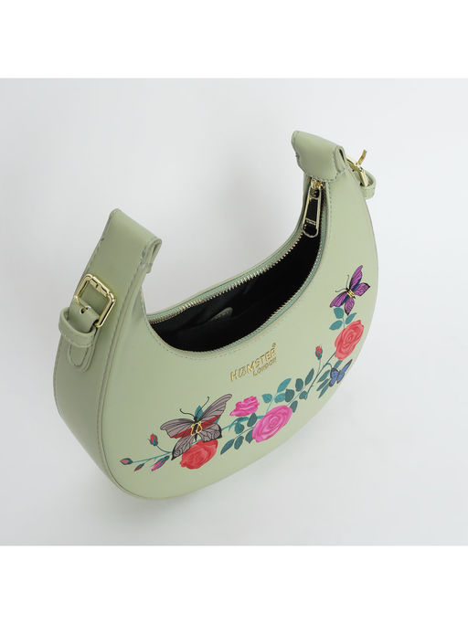 Hamster London Millionaire Oxford Shoulder Bag with long Sling Green