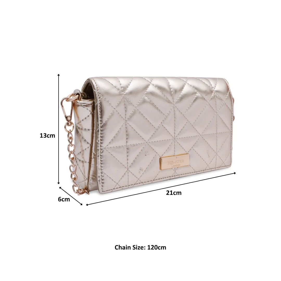 Hamster London Beverley Mosaic Crossbody Gold