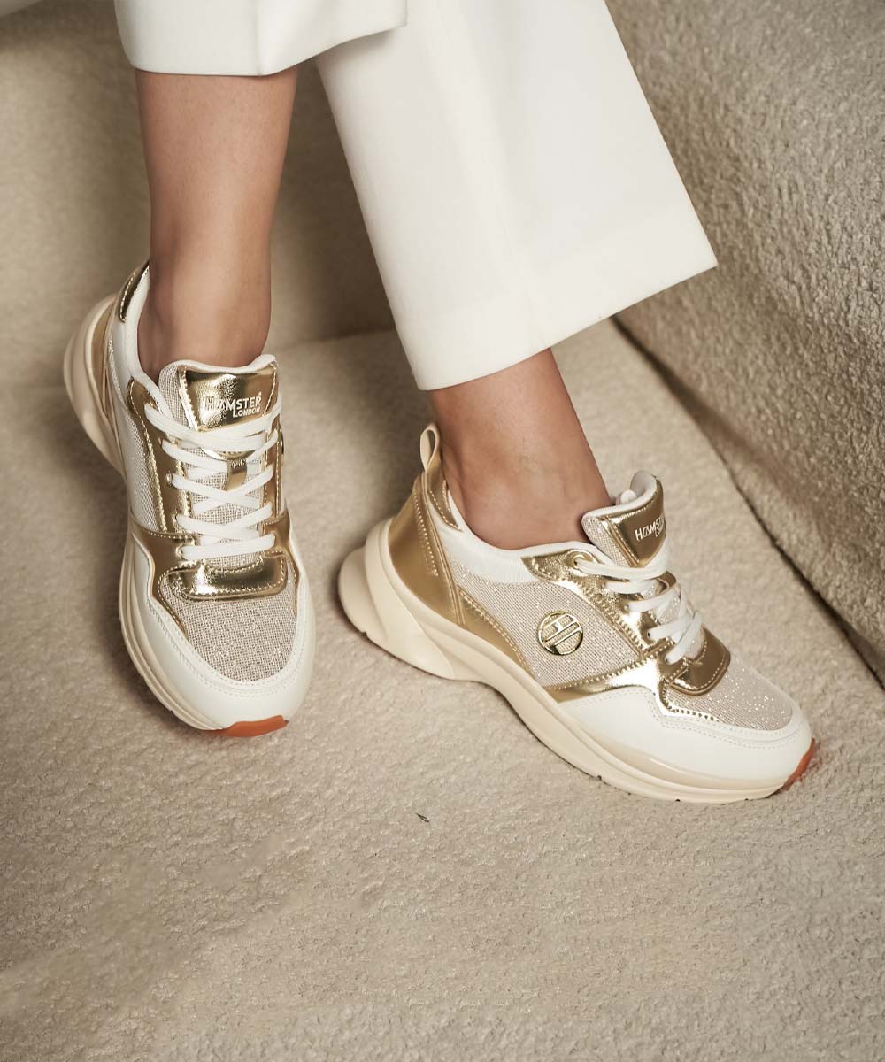 Hamster London Signature Gold Sneakers