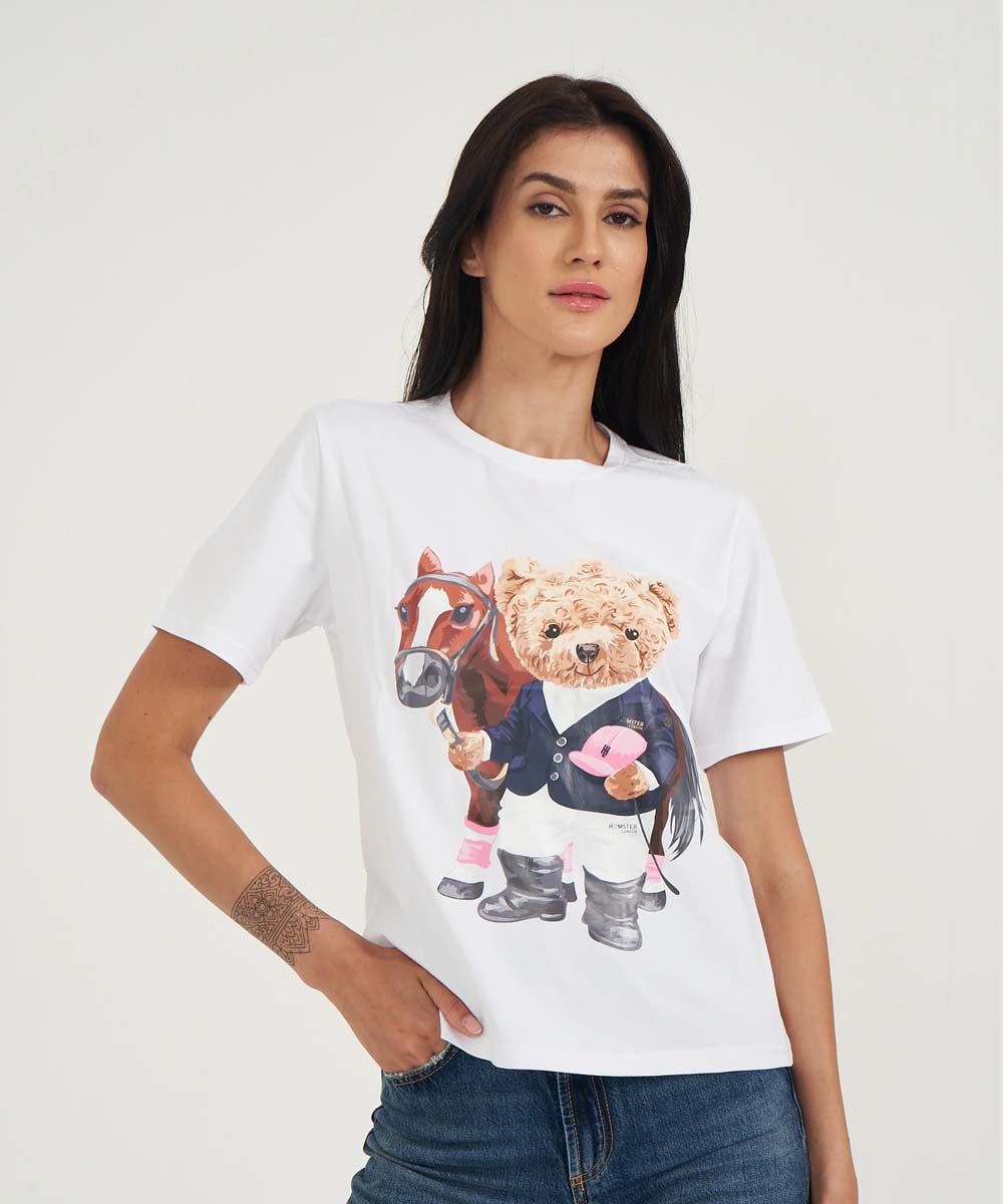 Hamster London Ted H Equestrian T-Shirt White