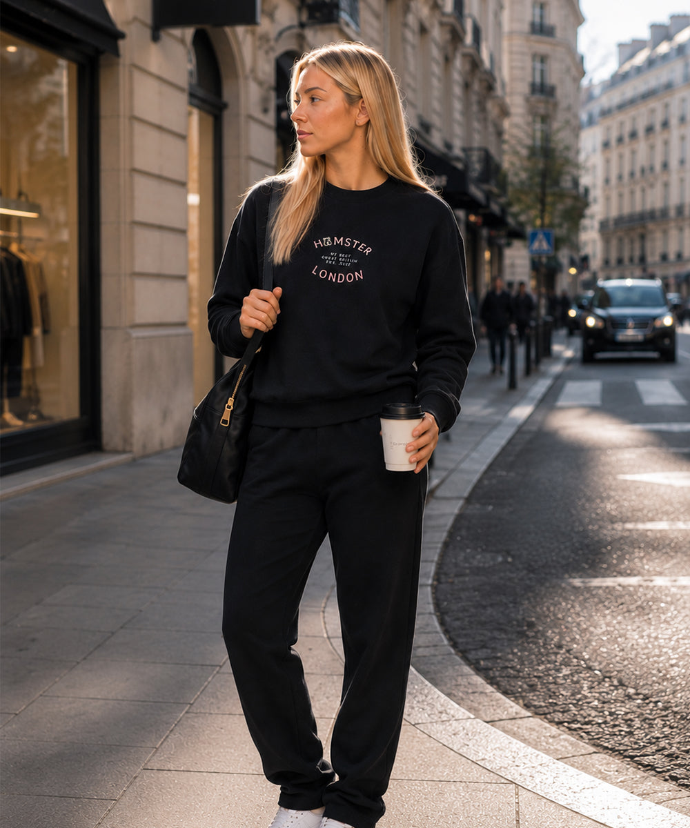 Hamster London Great British Excellence Sweatshirt & Lowers Set Black