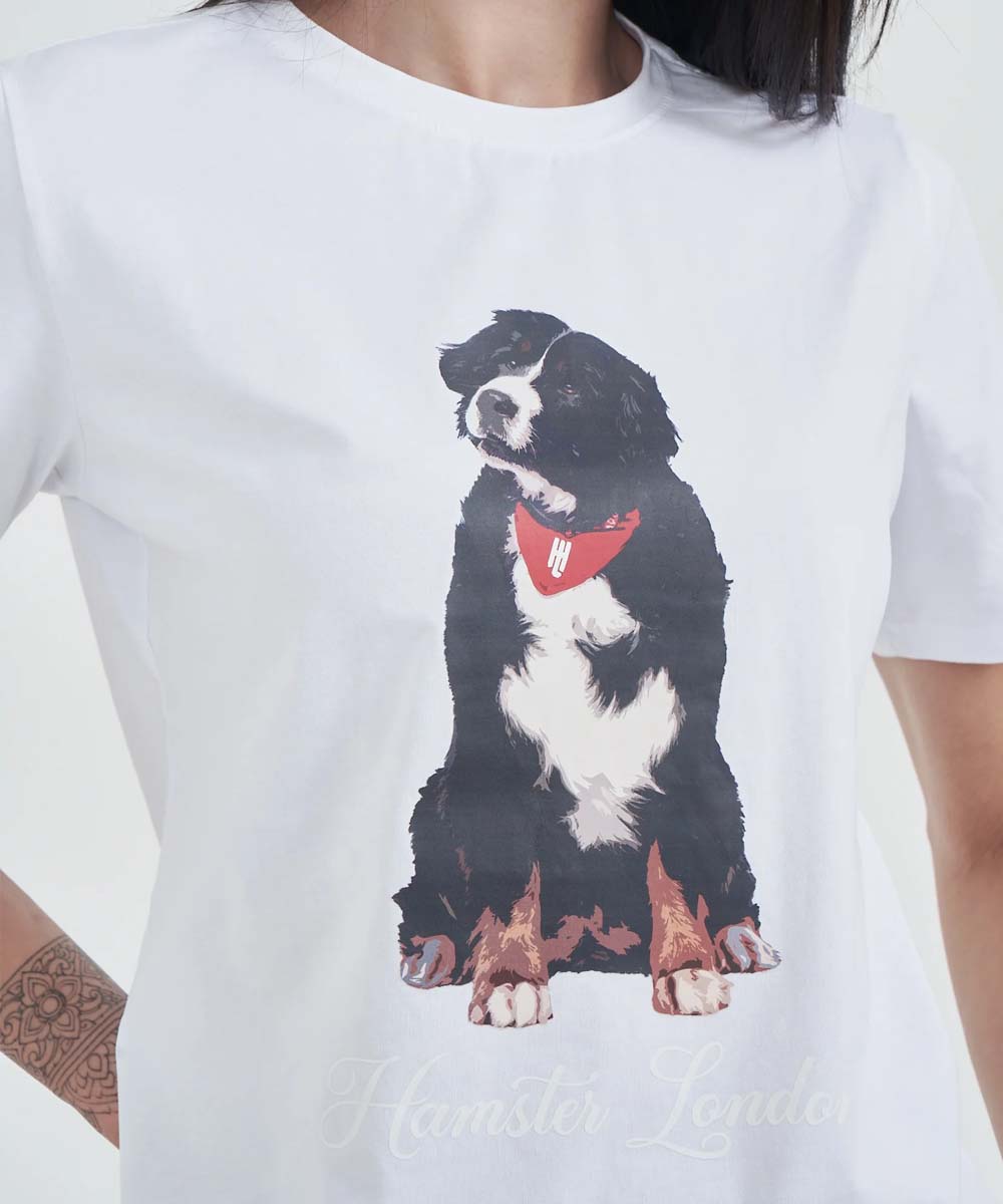 Hamster London Pup H Border Collie T-shirt White