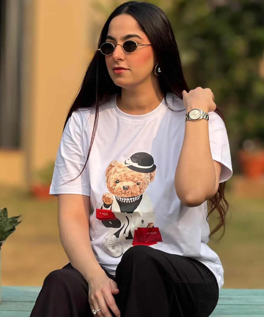 Hamster London Ted H Shopaholic T-Shirt White