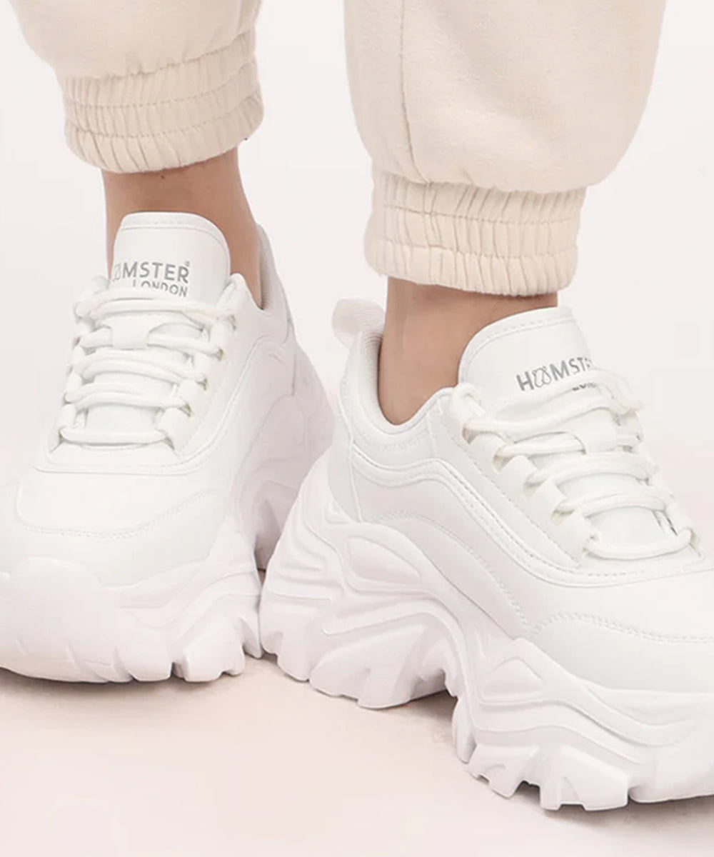 Hamster London Mousehole All White Party Sneakers