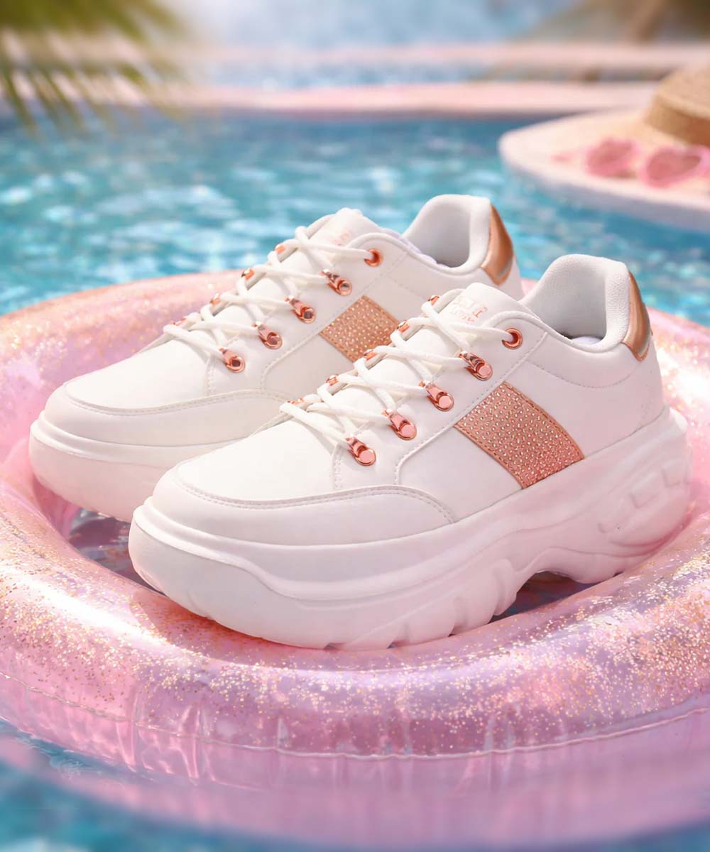 Hamster London Heli Gold Stripe Party Sneakers