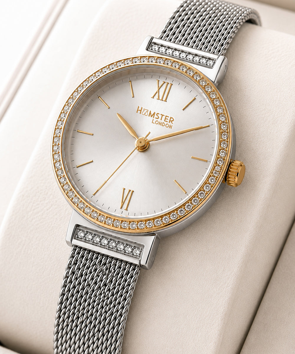 Hamster London Evening Star Women Silver Watch