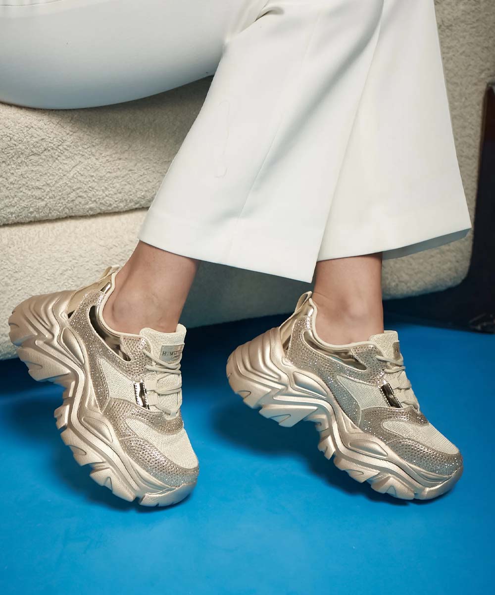 Hamster London Booster Gold Sneakers