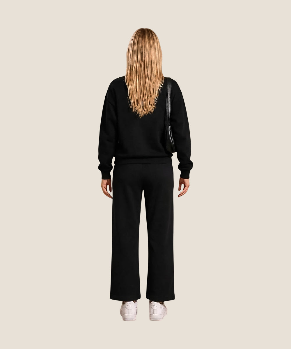 Hamster London Crowned Cozy Throne Sweatshirt & Lowers Set Black