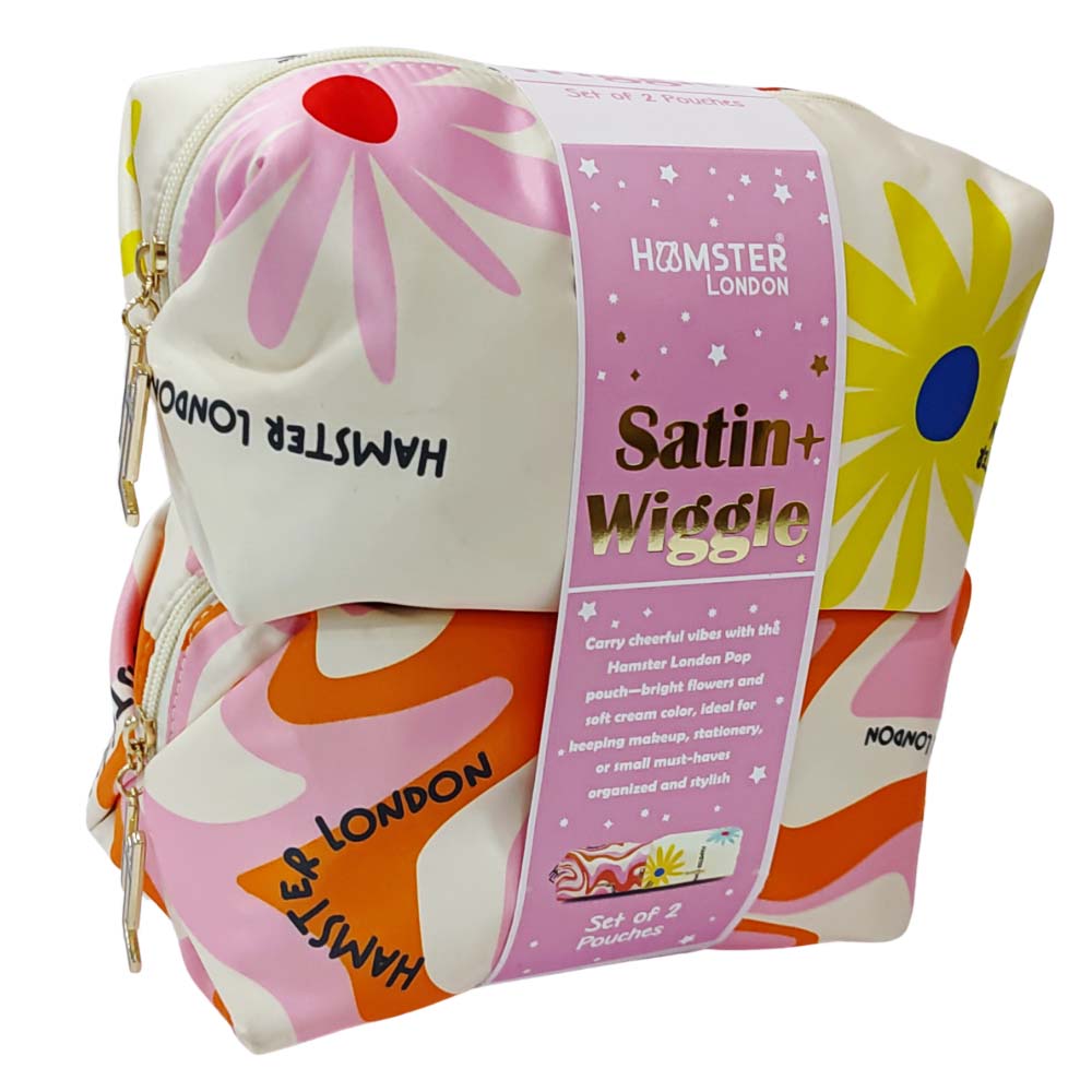 Hamster London Satin + Wiggle Pouch Combo (Set of 2)