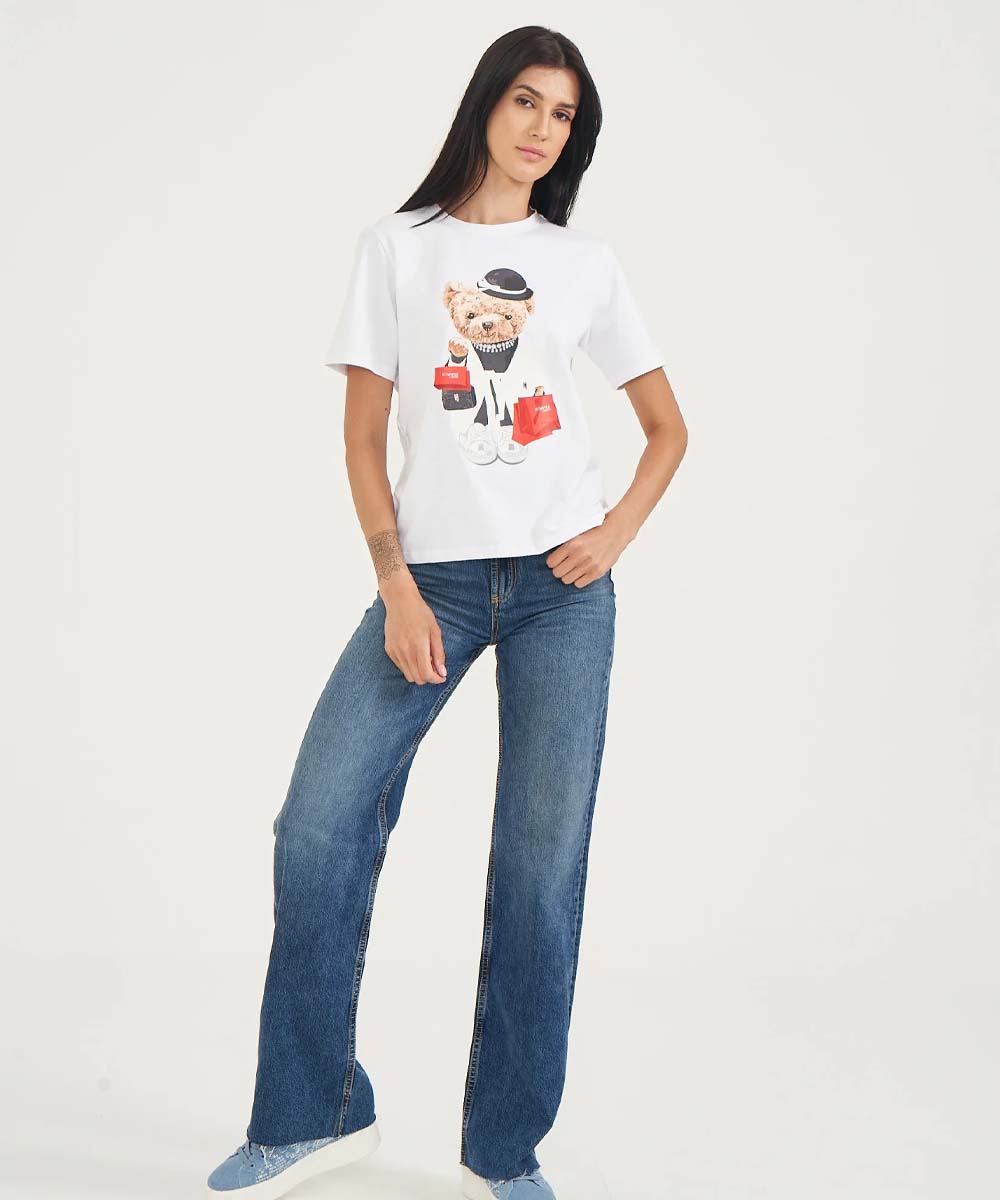 Hamster London Ted H Shopaholic T-Shirt White