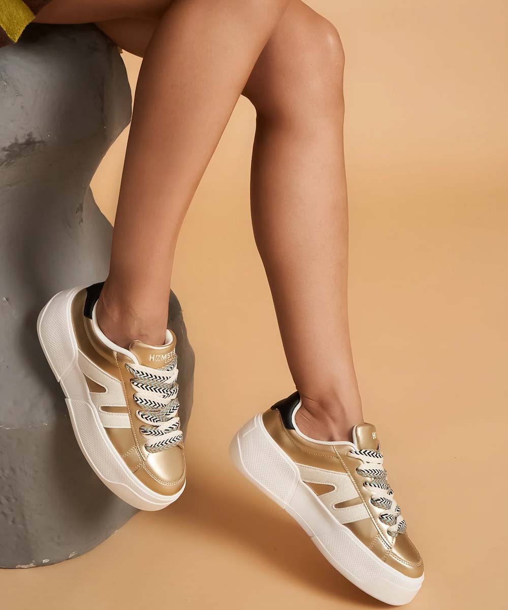 Hamster London Huxley Gold Sneakers