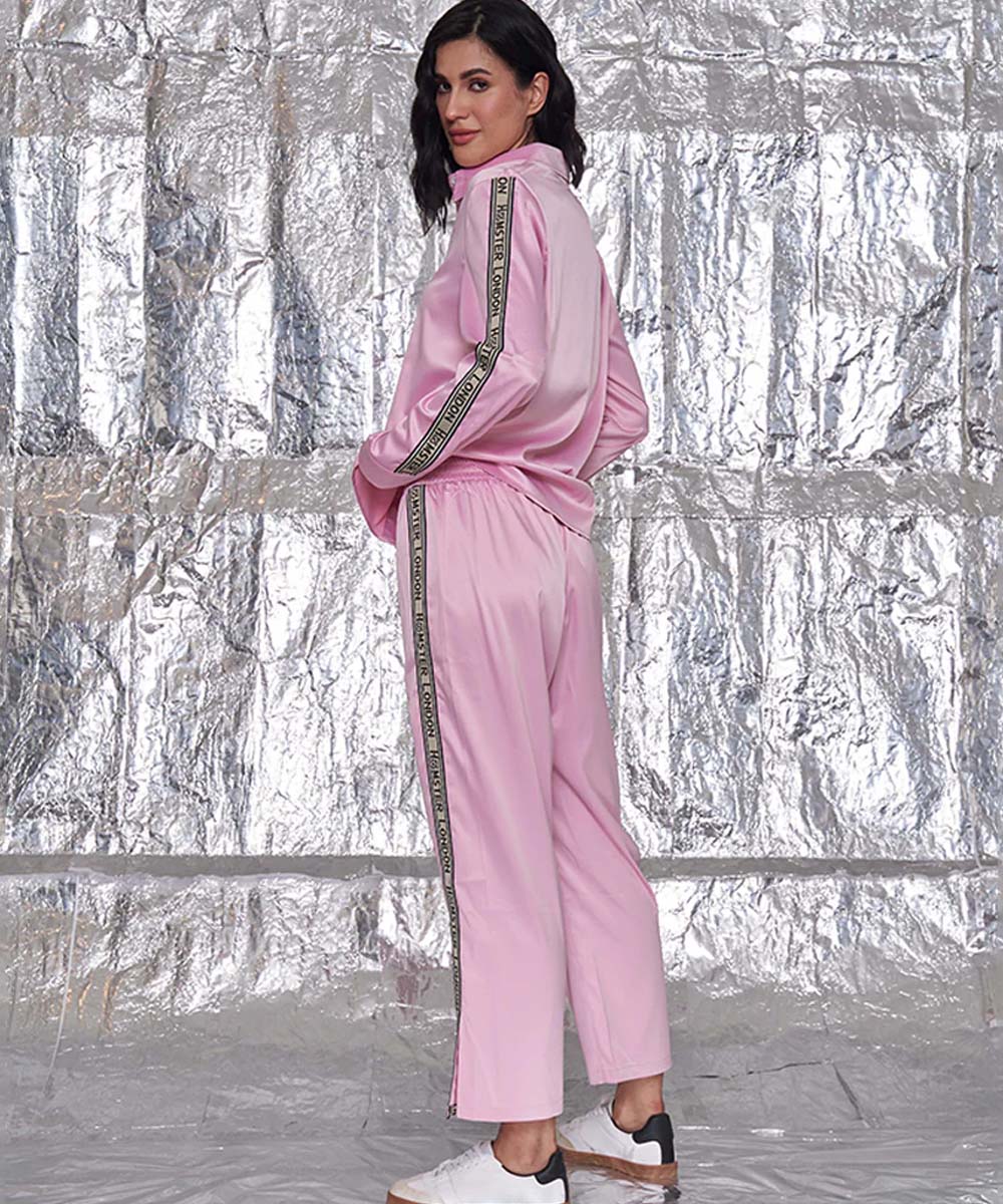 Hamster London Satin Love Co-ord Set Pink