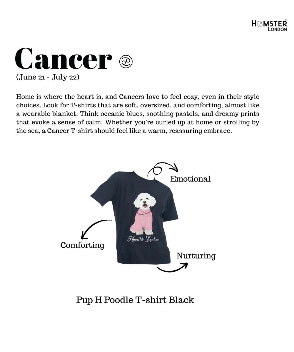 Hamster London Pup H Poodle T-shirt Black
