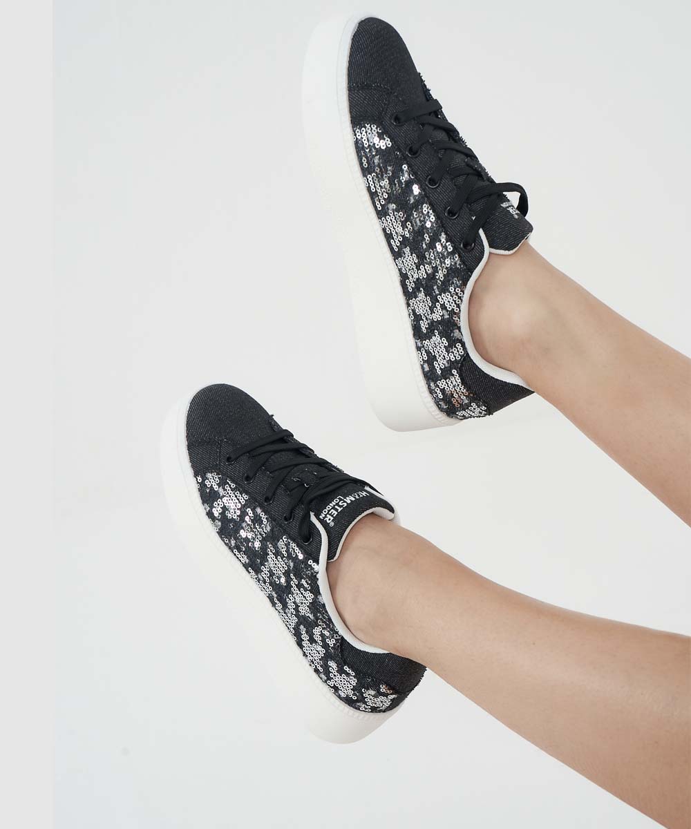 Hamster London Super Model Bling Black Sneakers