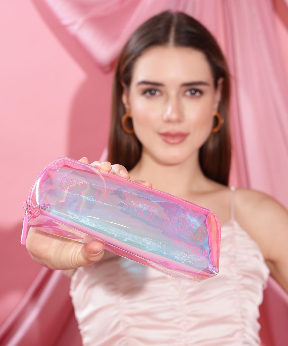 Hamster London Shiny Classic Out Of This World Pouch Pink