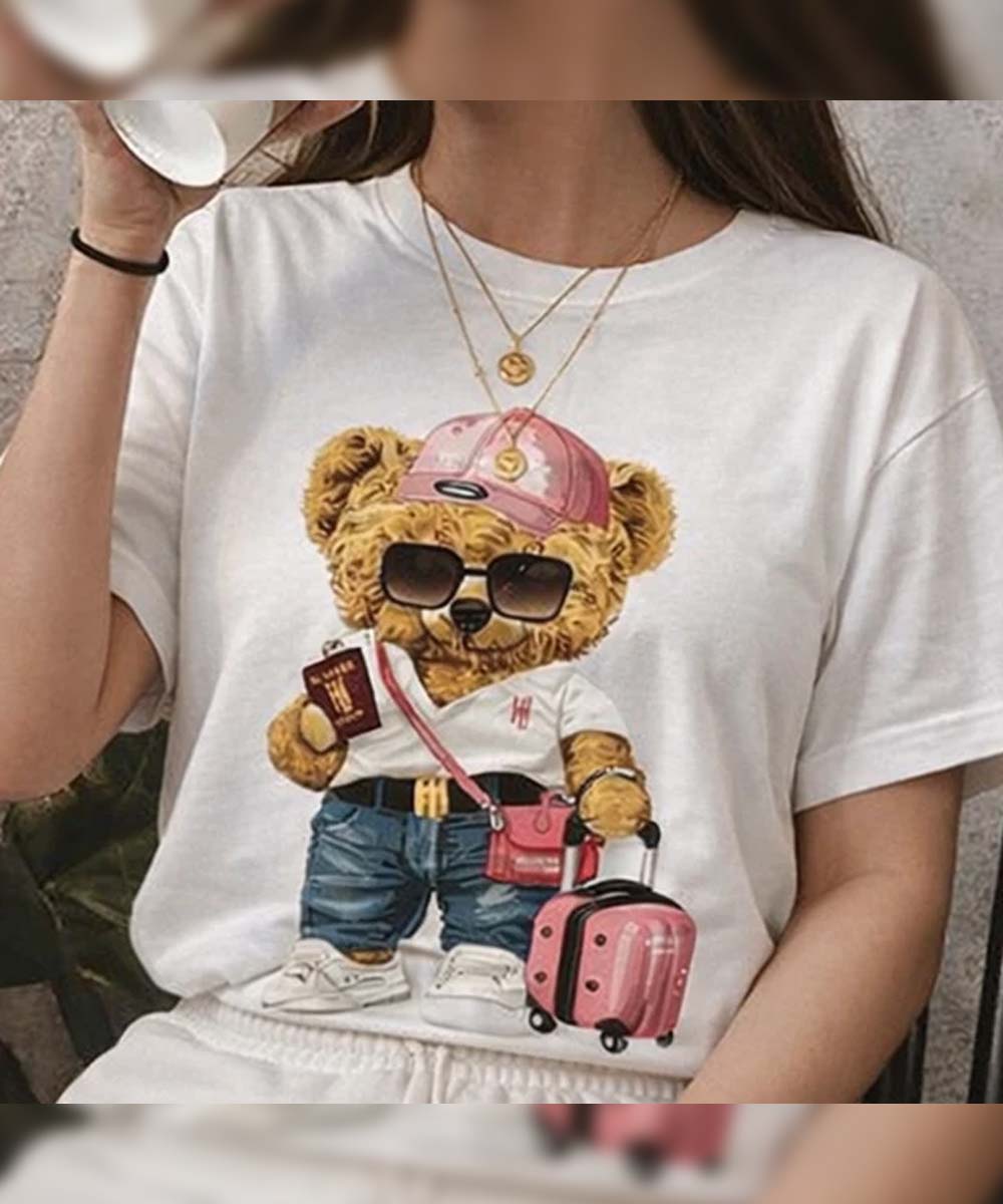 Hamster London Ted H Holiday T Shirt & Lower Cord Set White