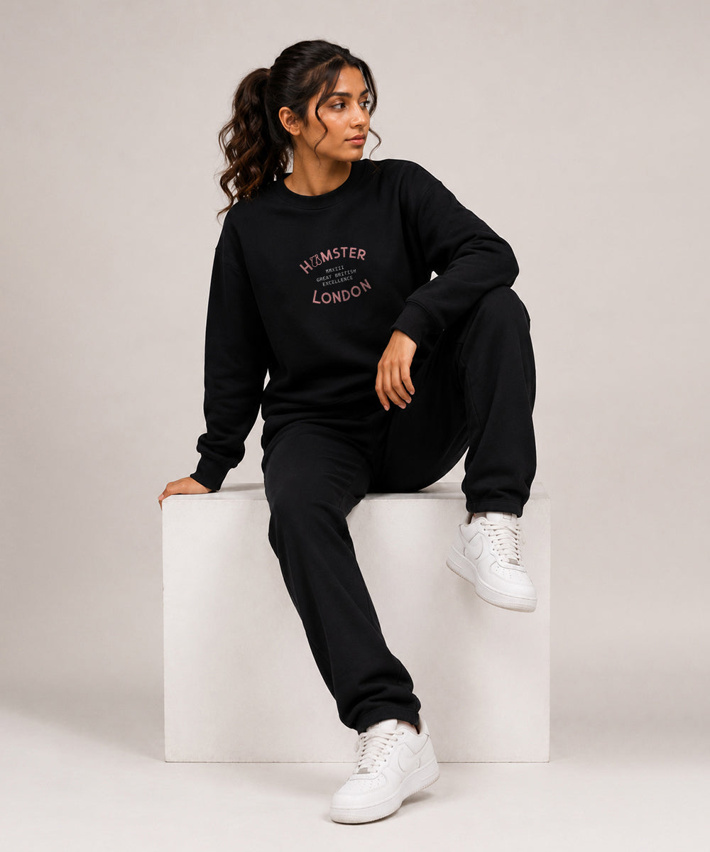 Hamster London Great British Excellence Sweatshirt Co-ord Set Black