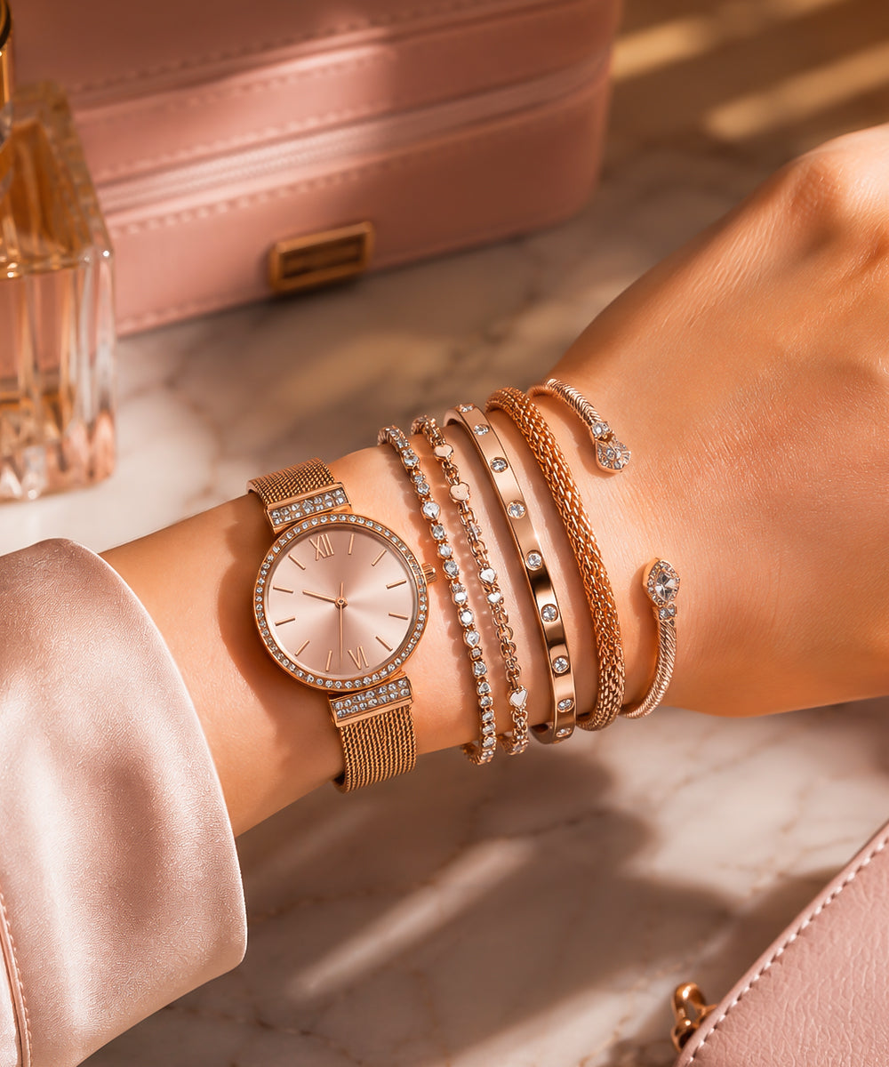 Hamster London Evening Star Women Rose Gold Watch