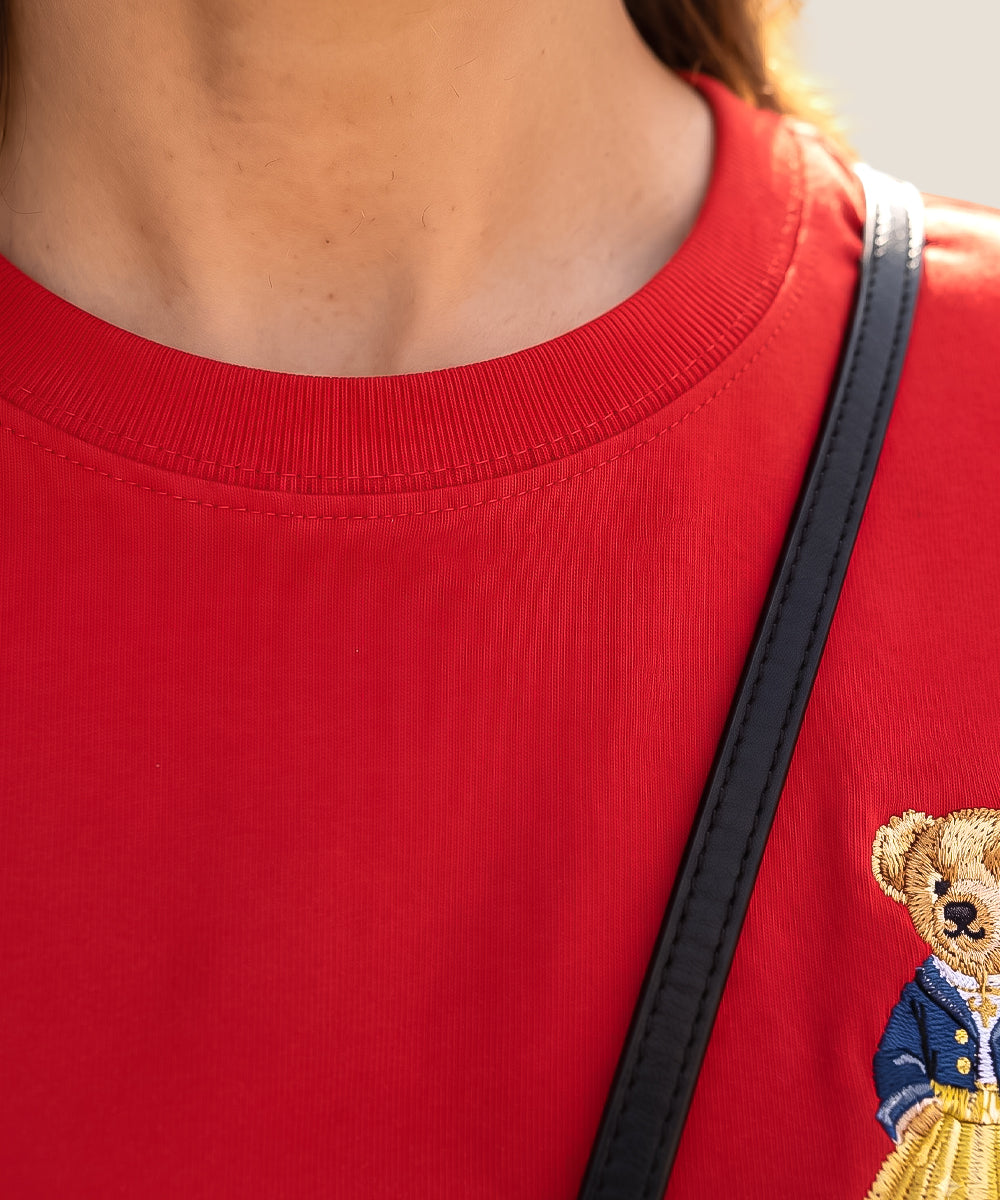 Hamster London Ted H Holiday T Shirt & Lower Cord Set Red