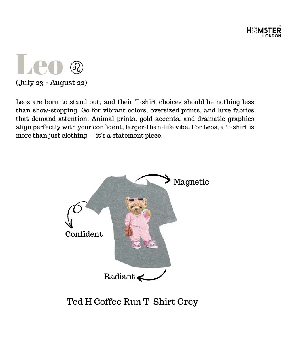 Hamster London Ted H Coffee Run T-Shirt Grey
