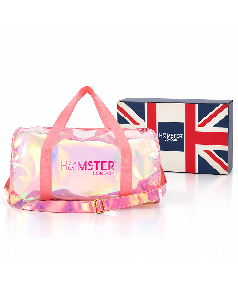 Hamster London Shiny Classic Duffle Bag Pink Large