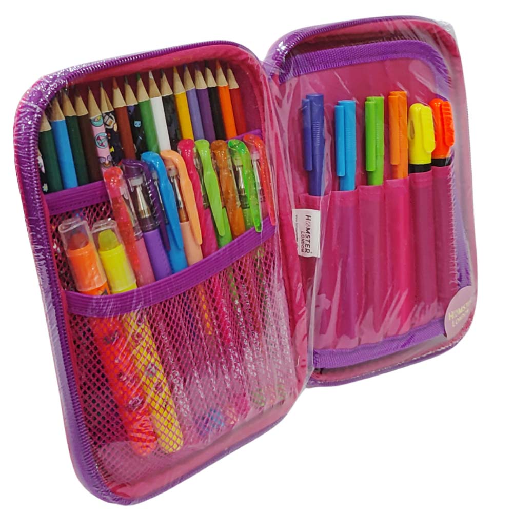 Hamster London Stationery Hardcase Combo – All-in-One Creative Kit Unicorn Pink