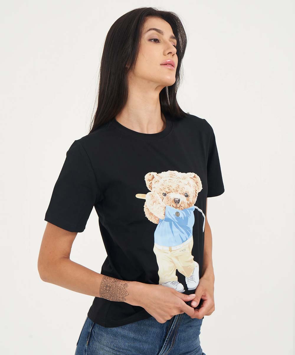 Hamster London Ted H Golden Swing T-shirt Black