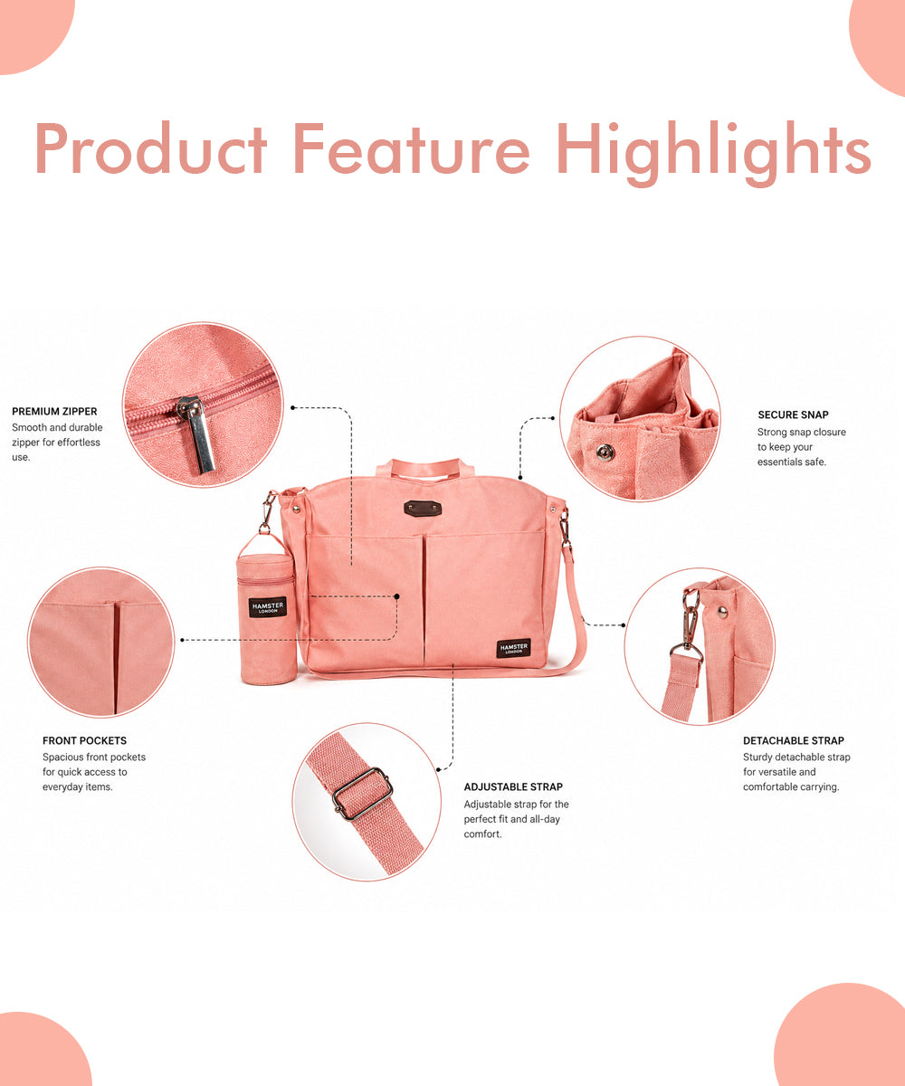 Hamster London Super Luxe All-In-One Bag Peach