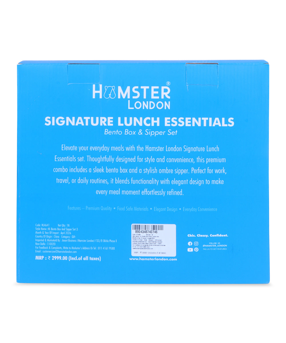 Hamster London Bento Box Royal London and Sipper Set
