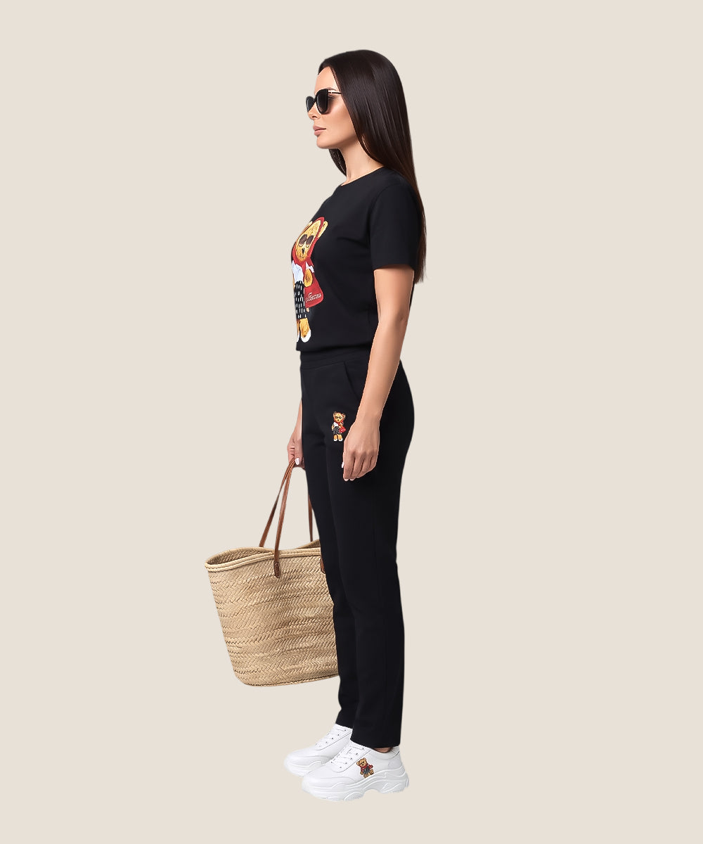 Hamster London Ted H Holiday T Shirt & Lower Cord Set Black