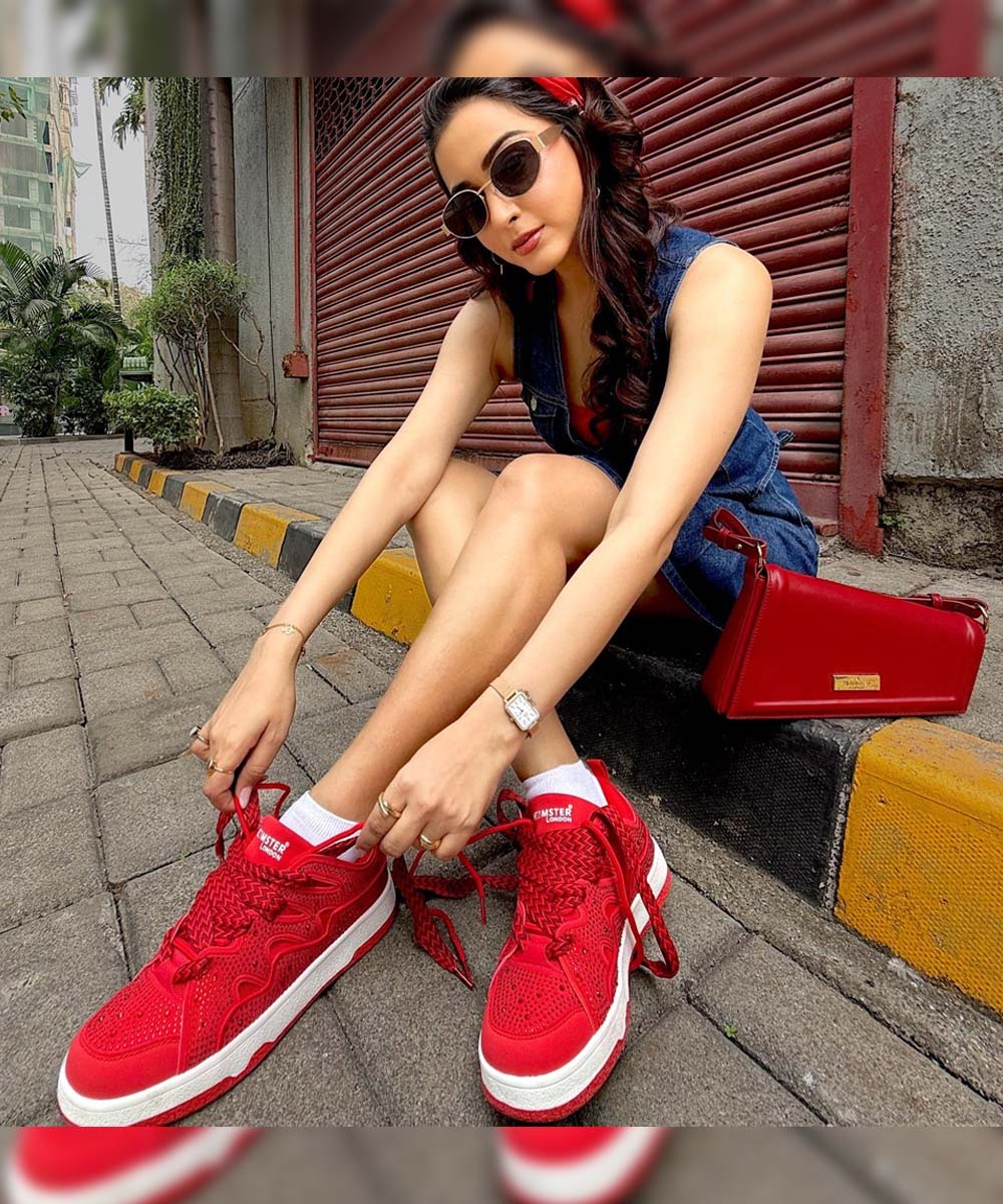 Hamster London Neptune Party Red Sneakers