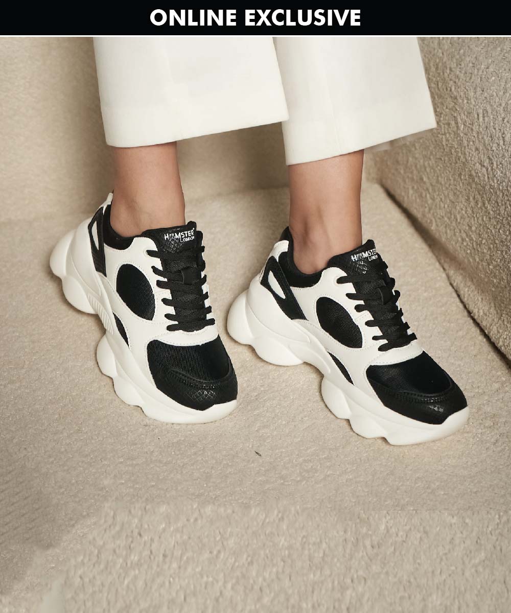 Hamster London Bubble White Black Sneakers