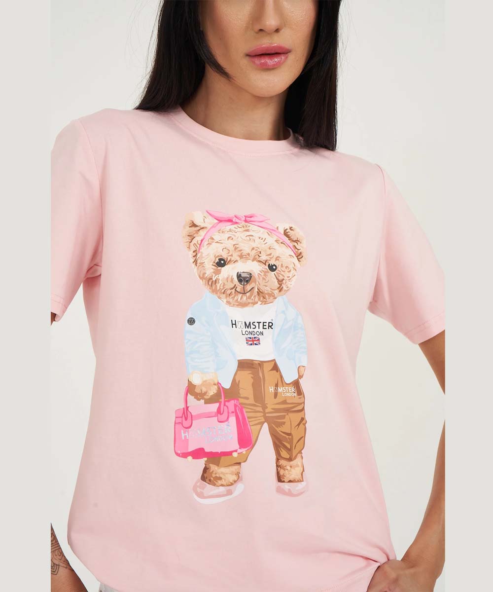 Hamster London Ted H Chic T-Shirt Pink