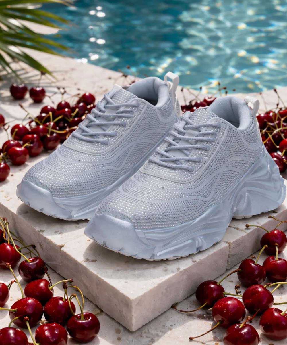 Hamster London Crystal Silver Sneakers
