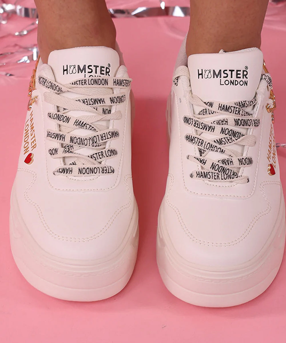 Hamster London Marcella Classic White Party Sneakers