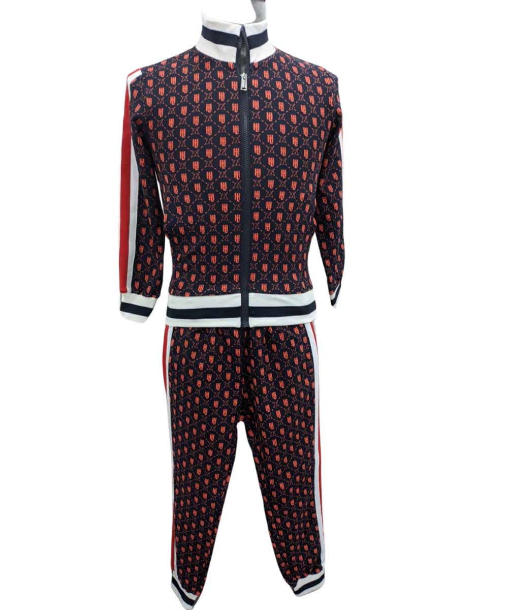 Hamster London Classic Co-ord Set Orange Printed